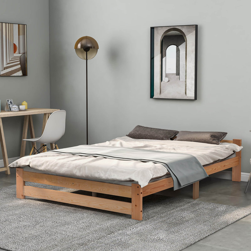 Roseanna Solid Wood Bed, European Double (140 x 200cm)