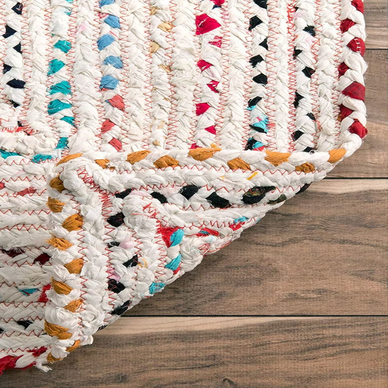 Mckenleigh Cotton Abstract Indoor Rug, Rectangle 2' x 3'