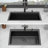 33" Drop-In Gunmetal Black Kitchen Sink With Pull-Out Faucet And Soap Dispenser - 33 X 22 X 10 Inch Single Bowl 16 Gauge Stainless Steel Topmount Kitchen Sink Basin