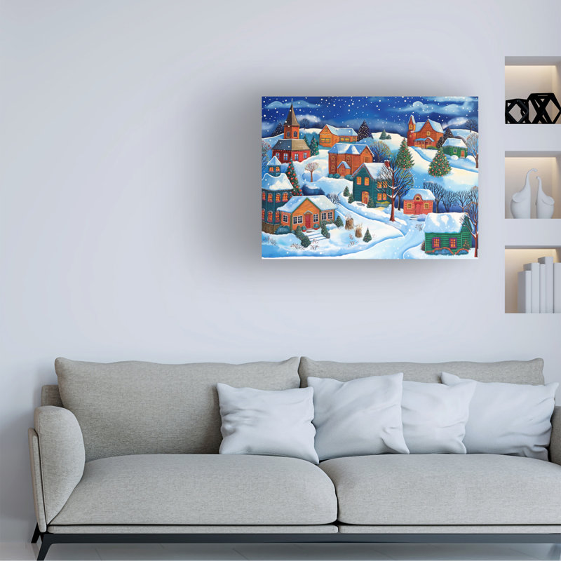 «Doron David Twinkling Christmas Town», art sur toile, H 24 po x l 32 po