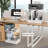 2-Tier Desktop Printer Stand With Fabric Drawer, Sturdy Home Office Organizer For Printers, 3D Printers, Fax Machines, Scanners, Compact And Space-Saving Design