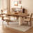 78.74" White Oval Solid wood Butterfly Leaf  Dining Table-1225434722-1225434727