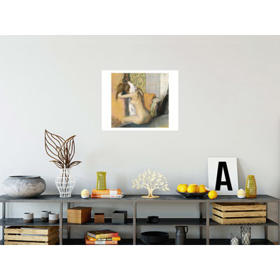 «After the Bath Woman Drying Her Neck» par Edgar Degas - Impression giclée