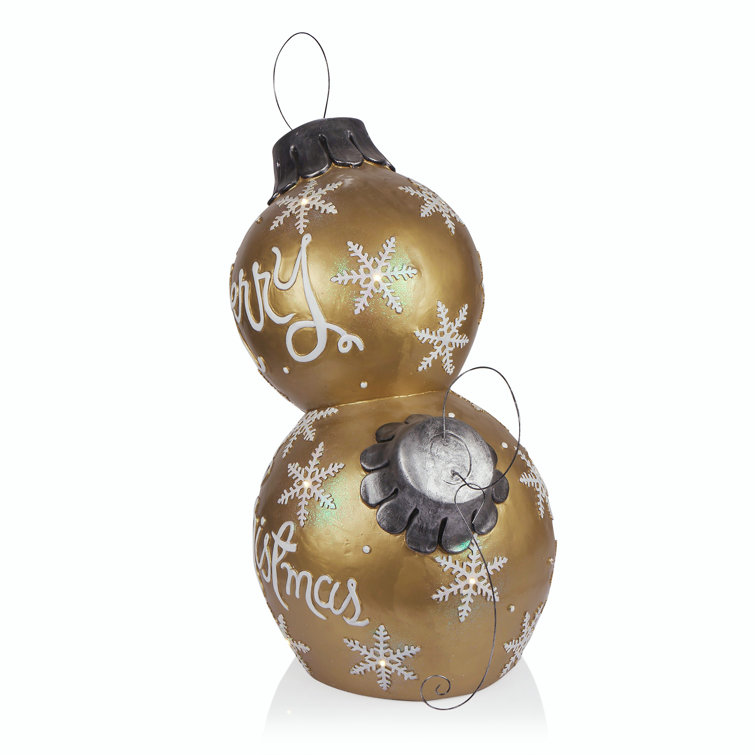 Alpine Corporation 13 in. Tall Large Hanging Christmas Ball