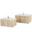 Ensemble de boîtes décoratives en bois brun avec couvercle en bois blanchi Stoyna-2102130669
