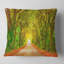 Coussin de forêt vert automne et route-29456583-29456587