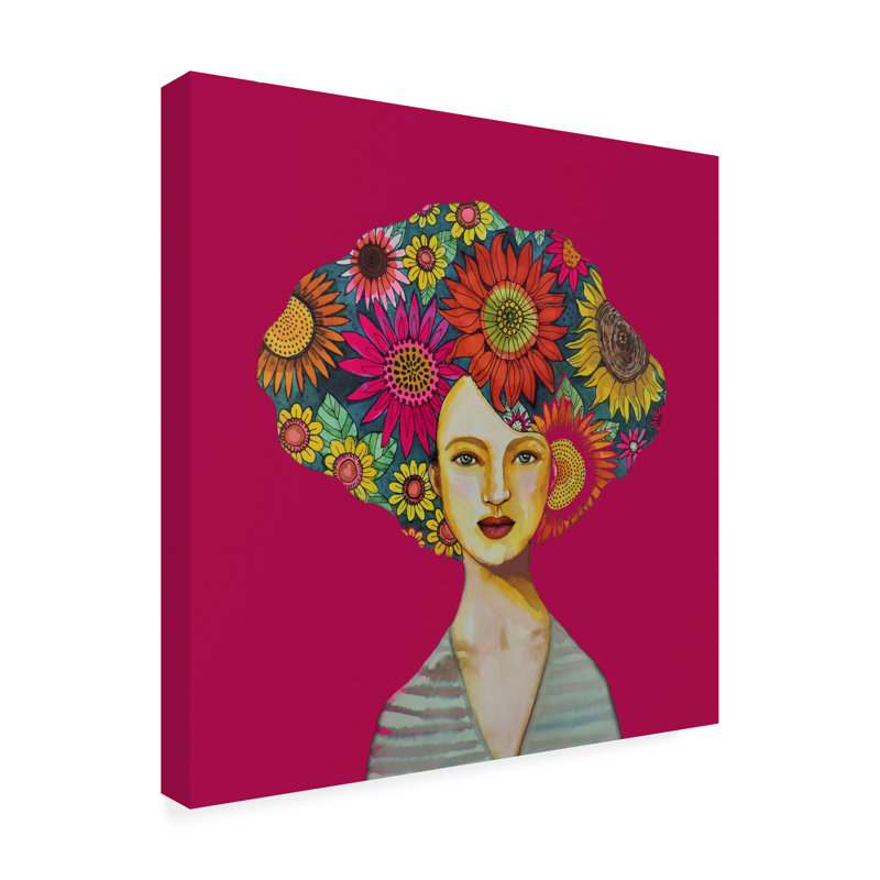 Art sur toile «Tournesols» par Sylvie Demers, H 24 po x l 24 po x P 2 po