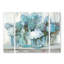 Ensemble de 3 panneaux muraux sur toile - "Hydrangeas In Glass Jars Blue" par Carol Rowan 