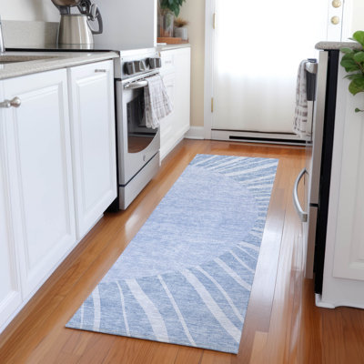 Washable Abstract Indoor / Outdoor Rug
