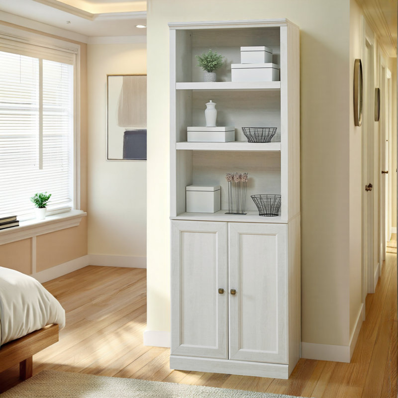Armoire à tour verticale avec 3 tablettes réglables et unité de rangement USB peu encombrante pour la chambre et le bureau