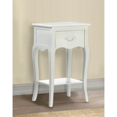 Country Loft Accent Table | Half Circle Wood Side Table
