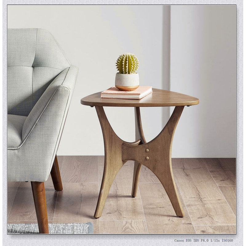 Triangle Wood Side Table