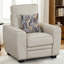 Ensemble de chaise d'appoint et causeuse en tissu Modern Tech avec coussins, ensemble de meubles de salon beige-124342269
