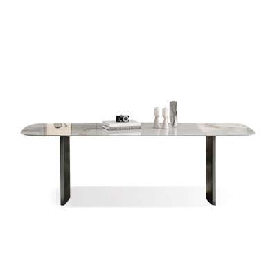 Table de salle à manger en acier inoxydable