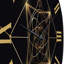 Or Visions géométriques sacrées sur fond noir I - Horloge murale géométrique moderne-93397490
