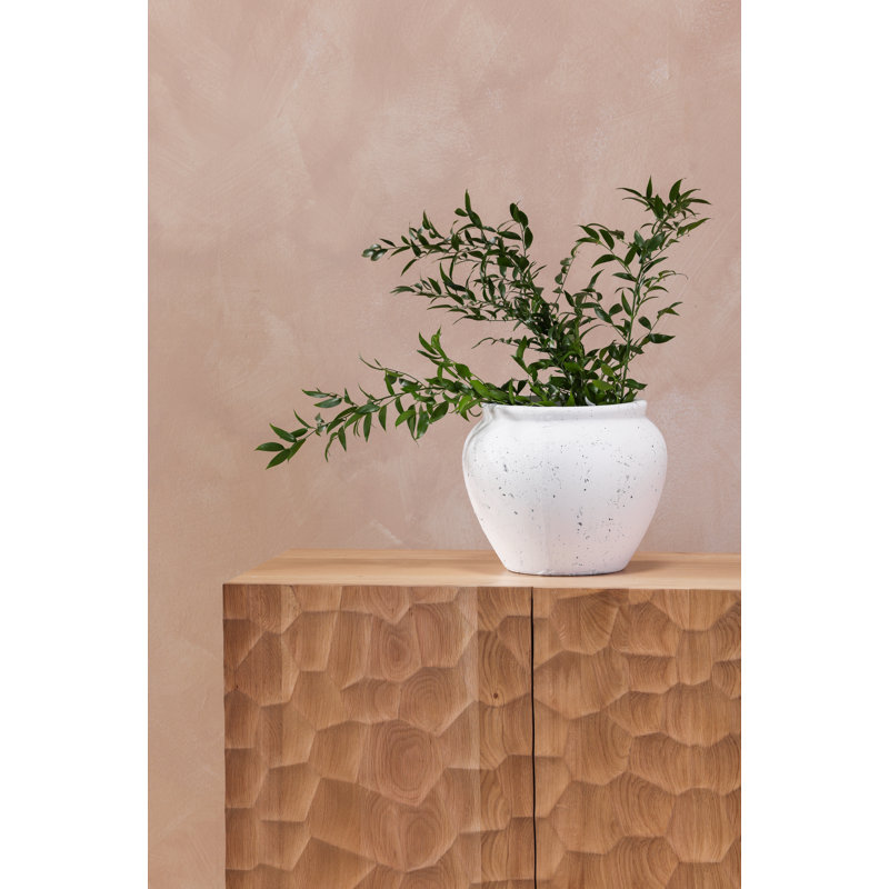 Nisso Handmade Concrete / Cement Table Vase, White