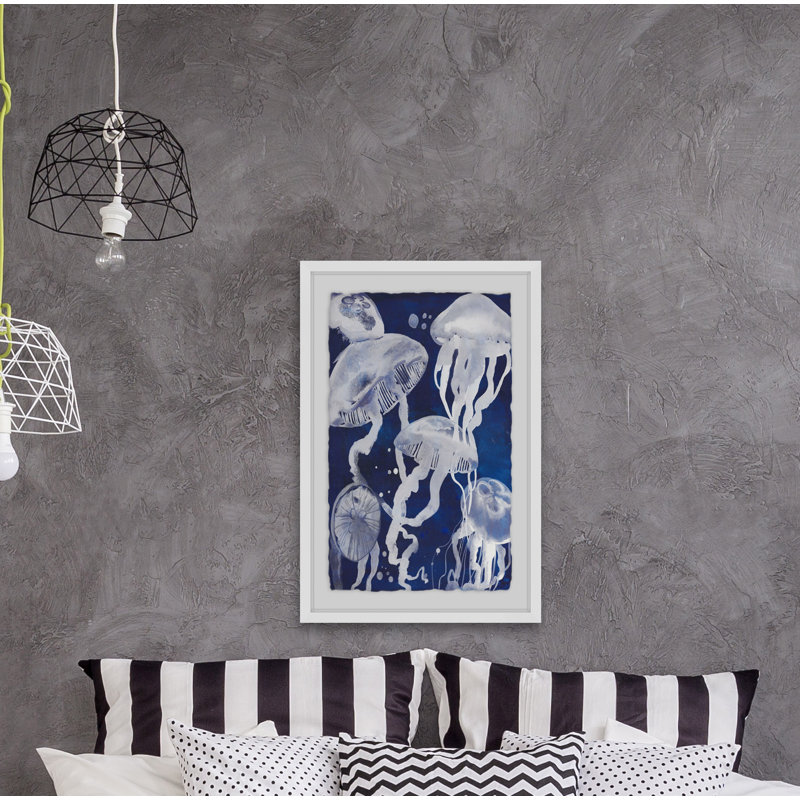 Jellyfish II - Single Picture Frame Print, 30cm H x 20cm W x 3.81cm D