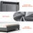 Hudepohl Upholstered Wingback Bed with 52.12" High Storage Headboard, Modern Upholstered Bed Frame with Outlet & LED Light-1636301564-1644785087