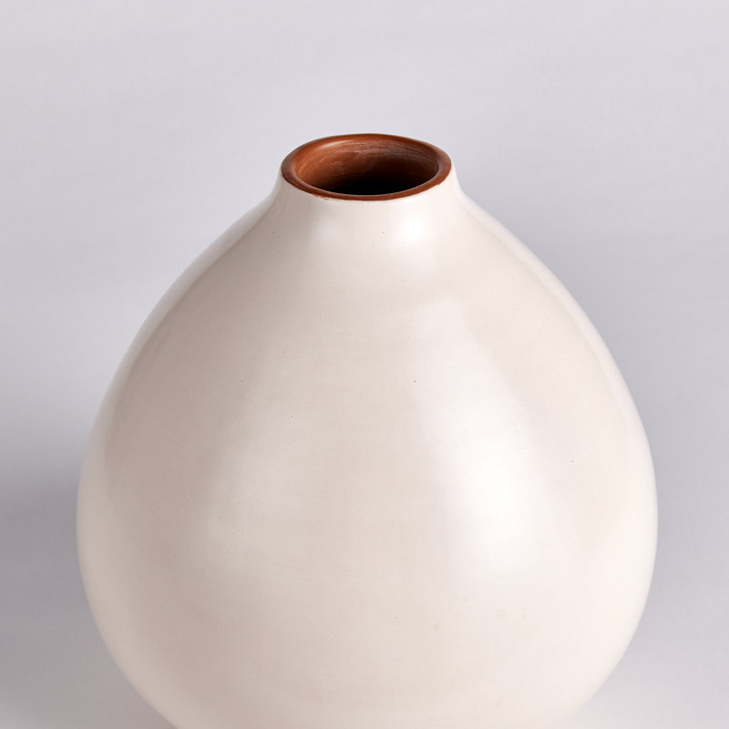 Lucela Handmade Ceramic Table Vase, White