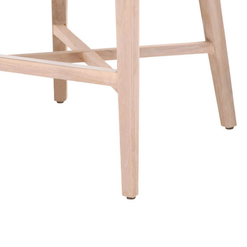 Tabouret de bar et de comptoir en bois massif, Gris foncé / Blanc, Tabouret de bar (siège d'une hauteur de 31 po)