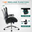 Grande et grande chaise de bureau avec coussin de siège large et épais pour les personnes lourdes Chaises de bureau ergonomiques en maille d'ordinateur avec accoudoirs 4D, soutien lombaire réglable pour adultes 8 heures de travail