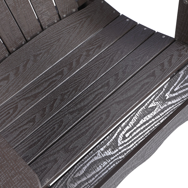 Chaise Adirondack pliante en plastique Henninger, Espresso