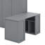 Grand lit escamotable avec bureau, tablettes et armoires