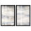 Faint Grunge Diptych Shadowbox Print Boho Gold Wall Decor Set by Art Remedy, Black Frame, 10 x 15
