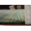 Tapis oriental rayé vert Gabbeh