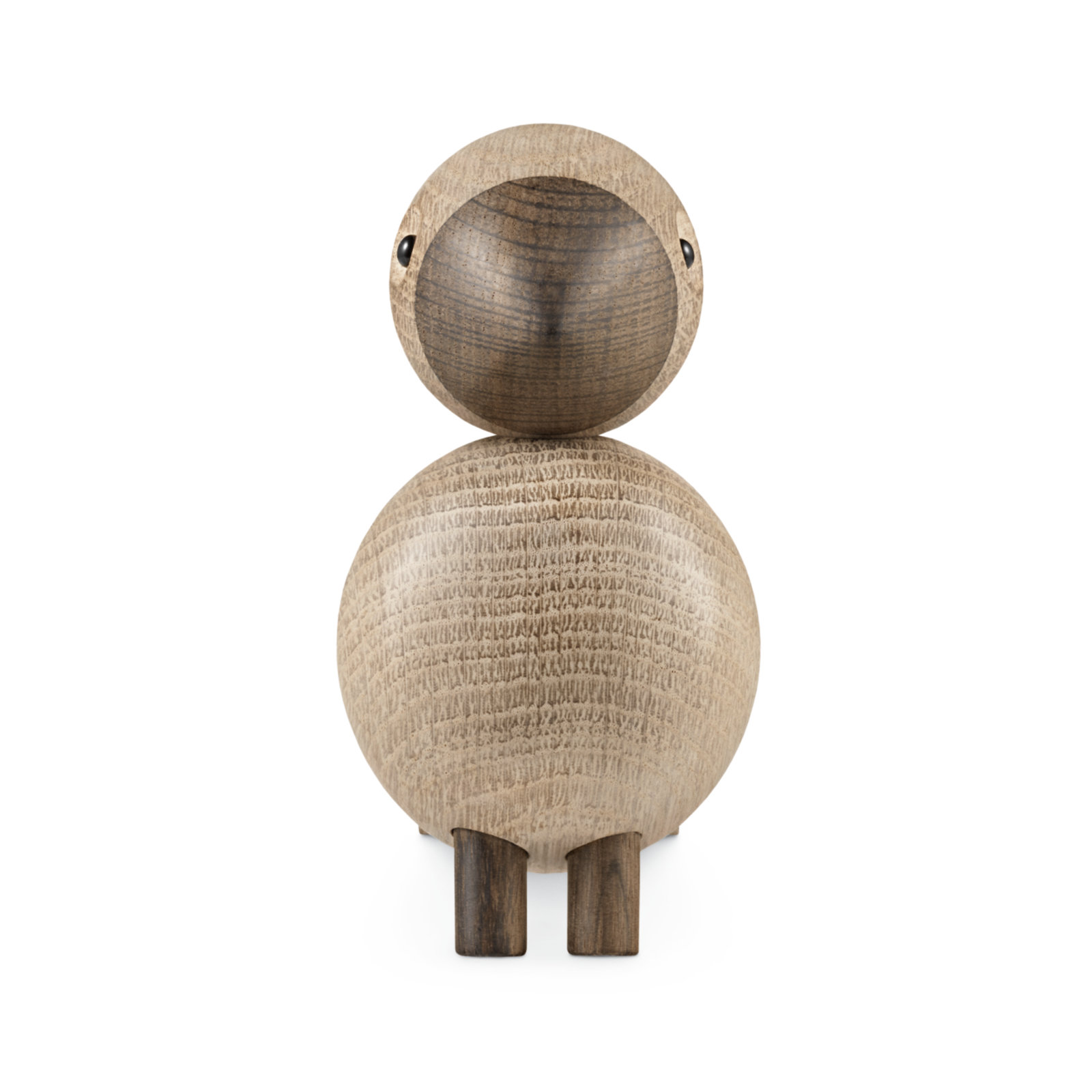 Kay Bojesen Songbird, 6.1" H x 6.3" W x 3.1" D, Oak/Smoked Oak, 1