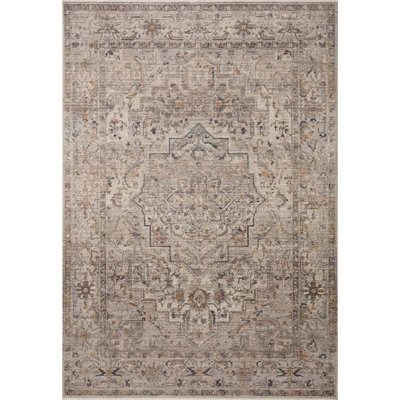 Tapis naturel / doré Loloi Lyra