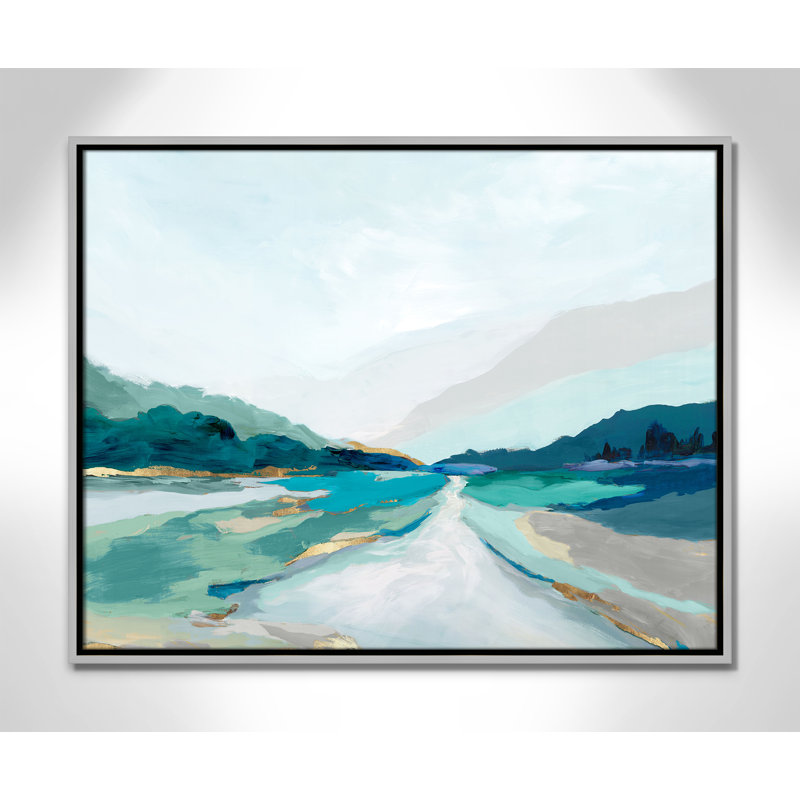 Hope Creek - Blue Version Print par Isabelle Z, Argent, H 23,5 po x l 29,5 po