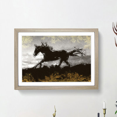 Galloping Horse in Abstract - Framed Print