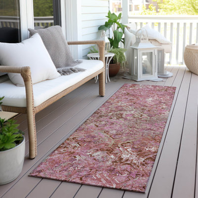  Mahaney Indoor/Outdoor Area Rug with Non-Slip Backing