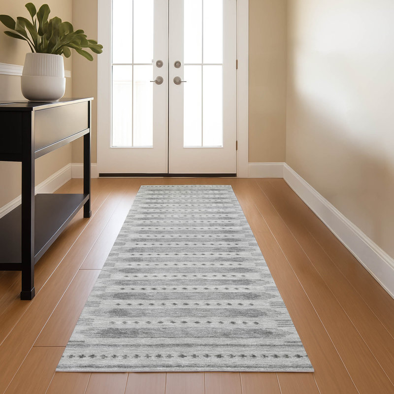 Premium Machine Washable Mayfield Border Rug, Runner 2'3" x 7'6"