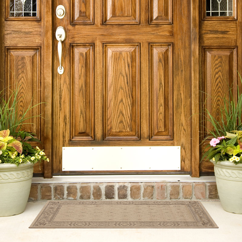 Natural Beige Synthetic Outdoor Area Rug with Floral Motif