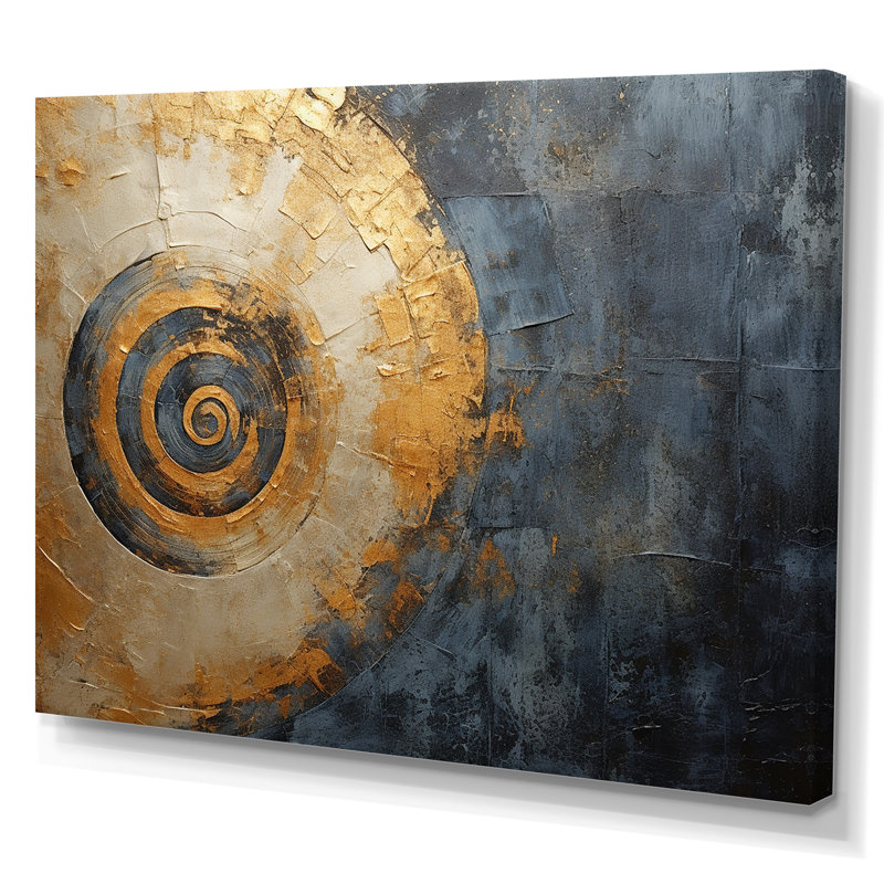 Golden Twilight Spiral III sur toile, Toile tendue, 16" H x 32" W