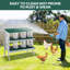 6-Compartment Metal Chicken Laying Nest – Easy-Clean Rolling Nest with Egg Tray, Sturdy Wall Bracket, Easy Assembly for Chicken Coop & Poultry Keeping-541438302