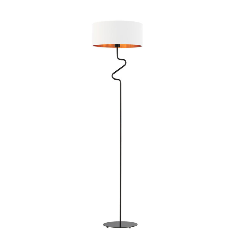 Adalade 166cm Traditional Floor Lamp, Black, White