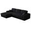 Siège en velours côtelé 114,5 pi avec fonction inclinable et siège réversible de 114,5 pi, configuration 2 en 1, configuration en forme de L, coussin confortable à trois cols, deux coussins décoratifs, éponge modulaire à rebond lent