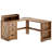 L-shaped Computer Desk With Storage Drawers And Bookshelf, Home Office Workstation With Usb Charging And Led Light-1177425417