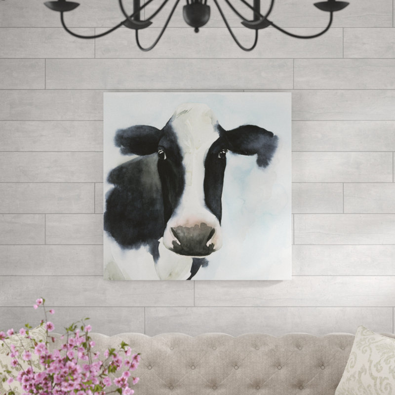 «Farmhouse Friend II», peinture sur toile, H 36 po x l 36 po