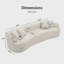 Canapé modulaire incurvé 2 pièces, conception entièrement compressée en mousse, aucun assemblage requis, revêtement en peluche-1120368326