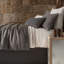 Stone Washed Linen Tailored Paneled Bed Skirt-39315082-39315086