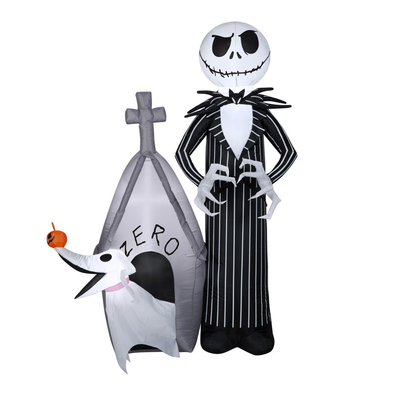 Fauteuil gonflable Jack Skellington and Zero, H 59,84 po x l 44,88 po x P 21,65 po