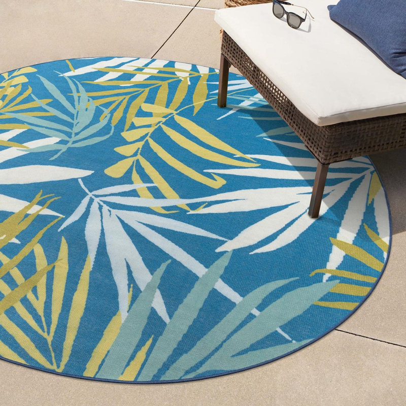 Jill Zarin Grenada Caribbean Indoor/Outdoor Rug, Round 10'