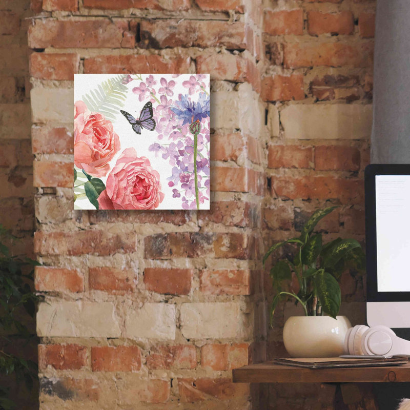 «Boho Bouquet XV» par James Wiens, art mural sur toile, H 12 po x l 12 po x P 0,75 po