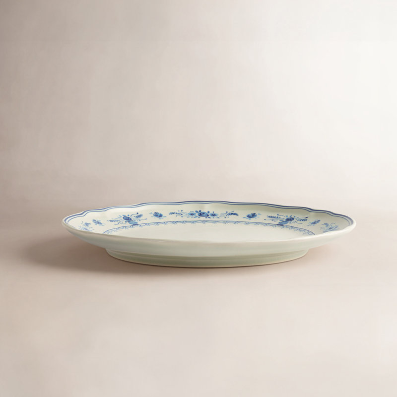 Vila Dinner Plates, Blue/Olive