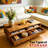  Acacia Elara 47.2”W Coffee Table Storage, Solid Rubber Wood, Suitable for Living Room, Home Office with 2 Drawers and Open Design, Easy Setup-319610705