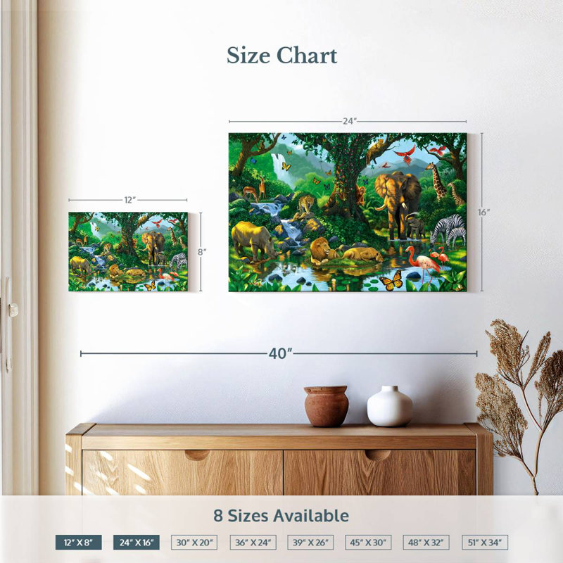 Brampt Jungle Harmony, 16" H x 24" W